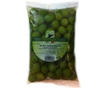 Оливки зеленые в рассоле Olive verdi dolci Prima Voglia, пакет 500 гр. - фото 1 - id-p30044159