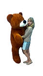 Великий плюшевий ведмедик 200 см коричневий, фото 4