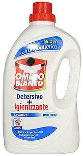 Пральний порошок рідкий із дезінфекціями Omino Bianco Detersivo + Igienizzante 25 прань 1,8 л.