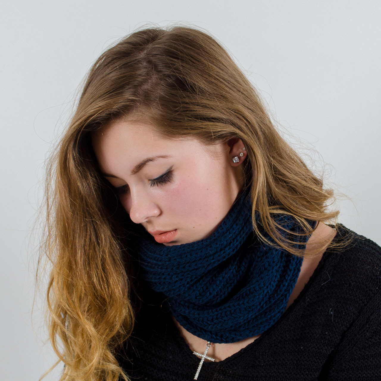 Баф в'язаний (Темно-синій), фото 1