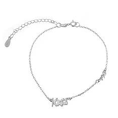 Срібний браслет на ногу "Kiss me" Б2/803Н