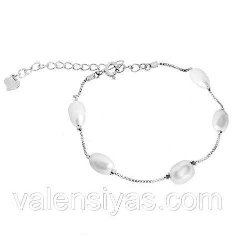Срібний браслет із перлами Б2Ж/452, фото 2
