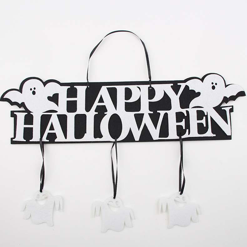 Вивіска "Happy Halloween" 36х11 см, з приведенням банер на Хелловін