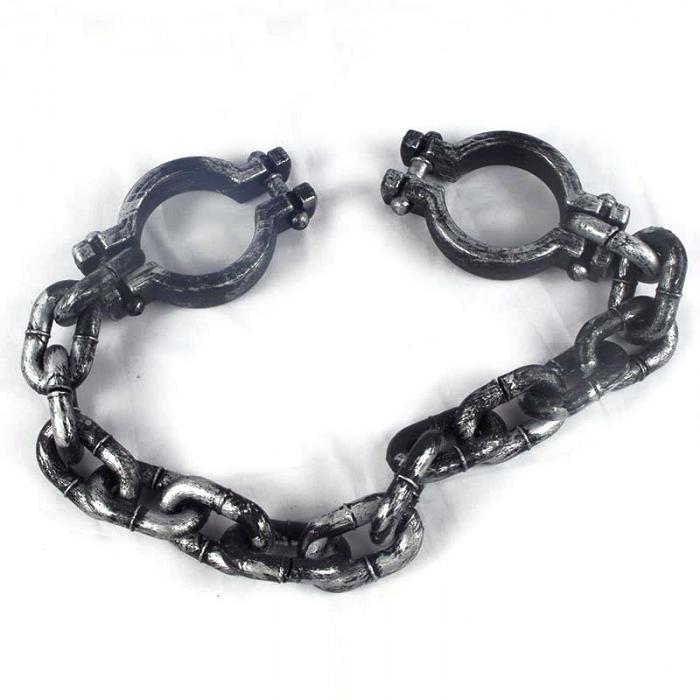 Пластиковые цепи, оковы, кандалы на руки, заключенный, наручники на хэллоуин - фото 1 - id-p600503772