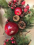 Гірлянда соснова з яблуками та шишками Goodwill (ціна за 1 штуку), фото 2