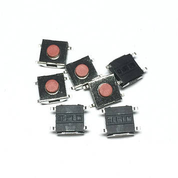 Кнопка тактова 6 х 6 х 3.1 мм 4pin red SOP4 SMD мікроперемикач телефон сигналізація брелок remote control