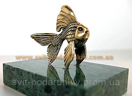 Витончений сувенір, бронзова фігурка Рибка, фото 2