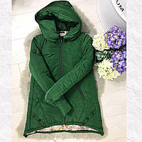 Куртка парка женская (305) зима зеленый