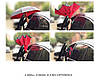 Зонт навпаки зворотного складання up-brella чорний, фото 5