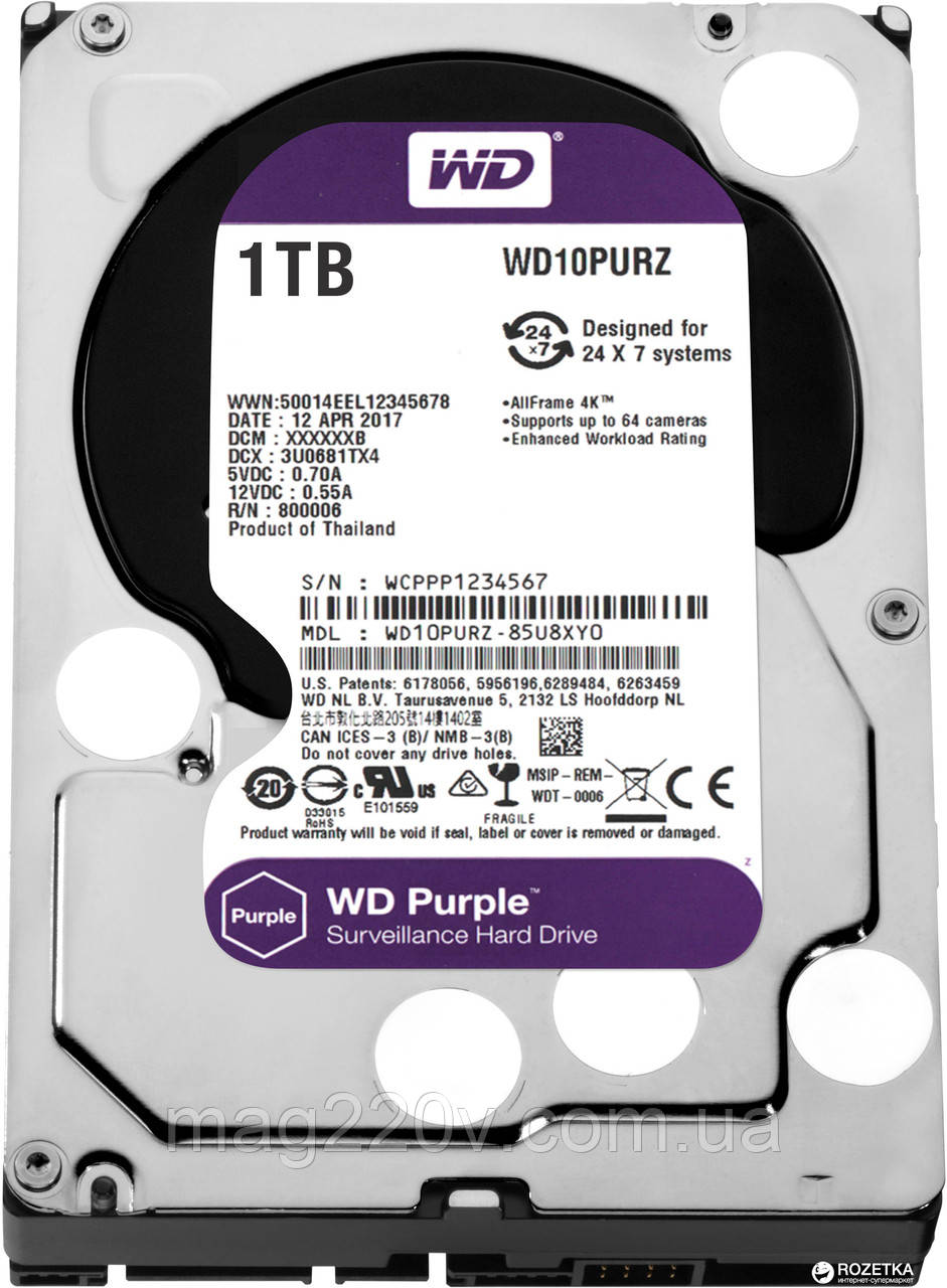 Жесткие диски HDD WD10PURZ - фото 1 - id-p600848541