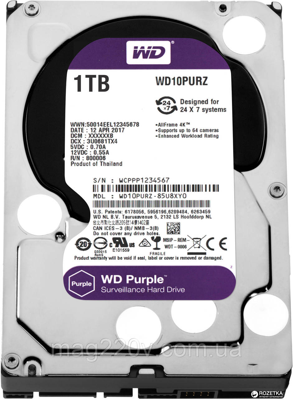 Жорсткі диски HDD WD10PURZ