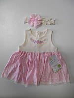 Платье "Букетик" с повязкой TM Happy ToT Розовый, 68