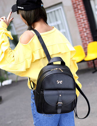 Жіночий набір 4в1 для модних дівчат Рюкзак, клатч, косметичка, візитниця, фото 1