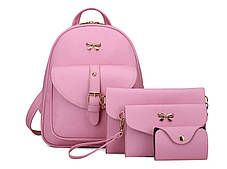Жіночий набір 4в1 для модних дівчат Рюкзак, клатч, косметичка, візитниця, фото 3