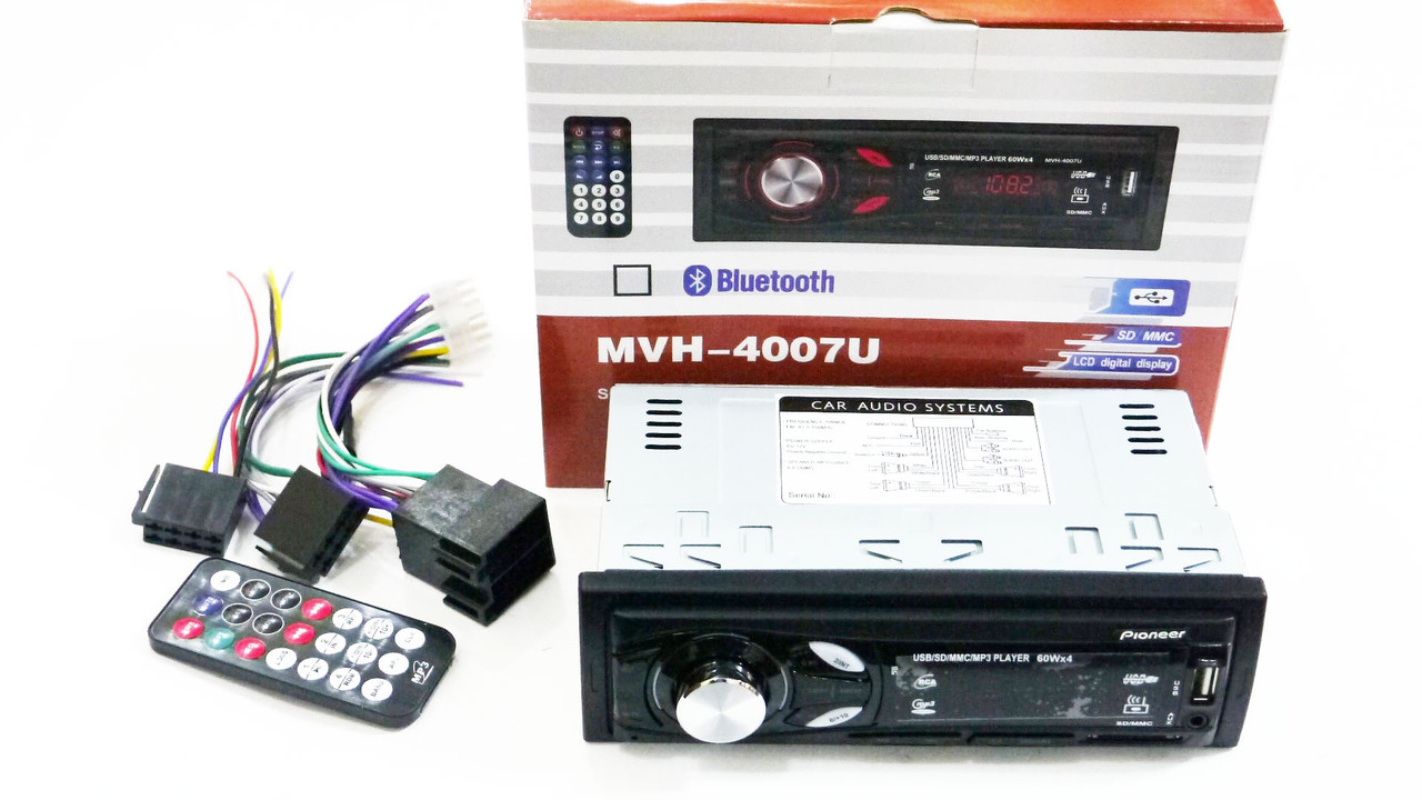 Автомагнітола MVH-4007U ISO — MP3 Player, FM, USB, SD, AUX