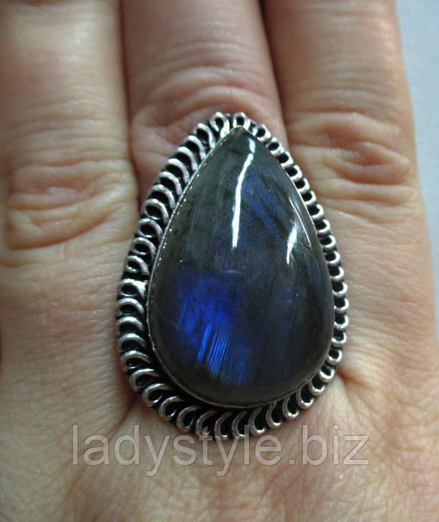 купить кольцо перстень с натуральным лабрадором украшения серебро