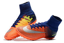Дитячі футбольні сороконіжки Nike MercurialX Proximo II TF Deep Royal Blue/Chrome/Total Crimson