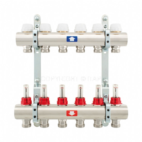 ITAP 915C Колектор з витратомірами на 6 виходів (Made in Italy), фото 1