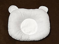Подушка ортопедическая для новорожденных "Медвежонок"Белая. Цветная