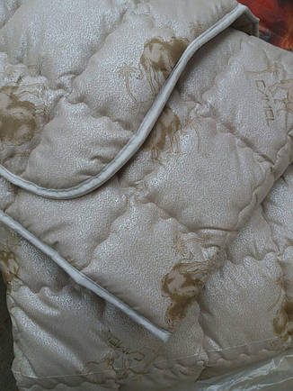 Елітна зимова тепла ковдра з верблюжої вовни 195*215., фото 1