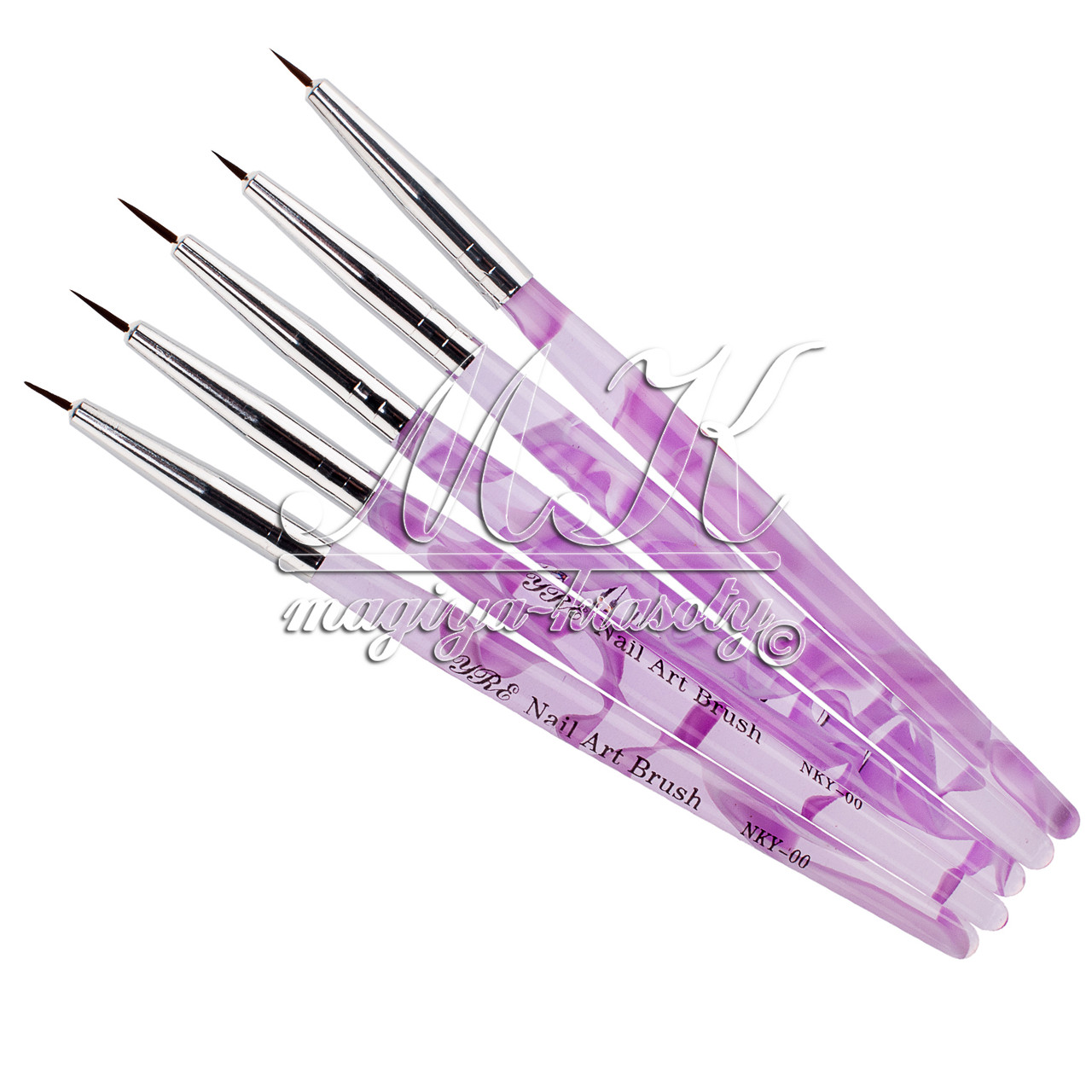 Набір пензлів для малювання кольорова ручка (5 шт.)