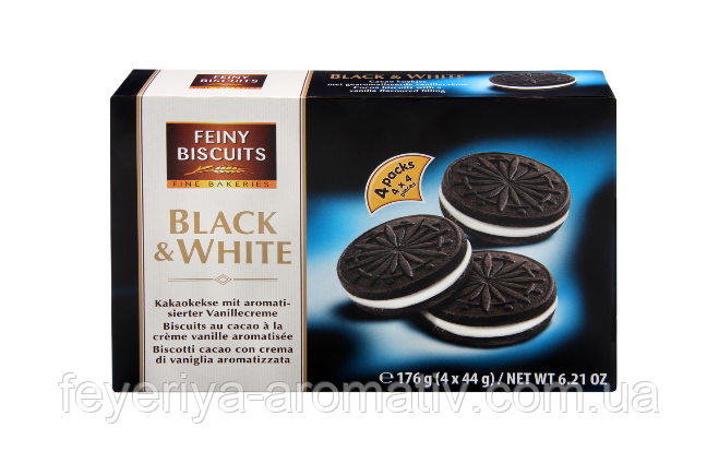 Печиво сендвіч black s white Feiny Biscuits 176г (4*44г) Австрія