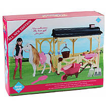 Кінь з лялькою і аксесуарами дитячий ігровий набір MZT8983