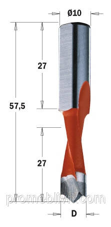 3100.100.42 Свердло NP HW D=10x27 L=57,5 S = 10x25 LH XTREME-HW
