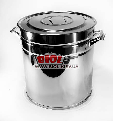 Кастрюля (бак, котел) 30л (Ø34см) из нержавеющей стали с крышкой и ...