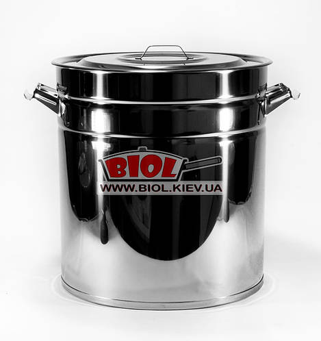 Кастрюля (бак, котел) 30л (Ø34см) из нержавеющей стали с крышкой и ...