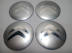 Наклейка опукла на ковпачок диска Citroen 56 мм сіра