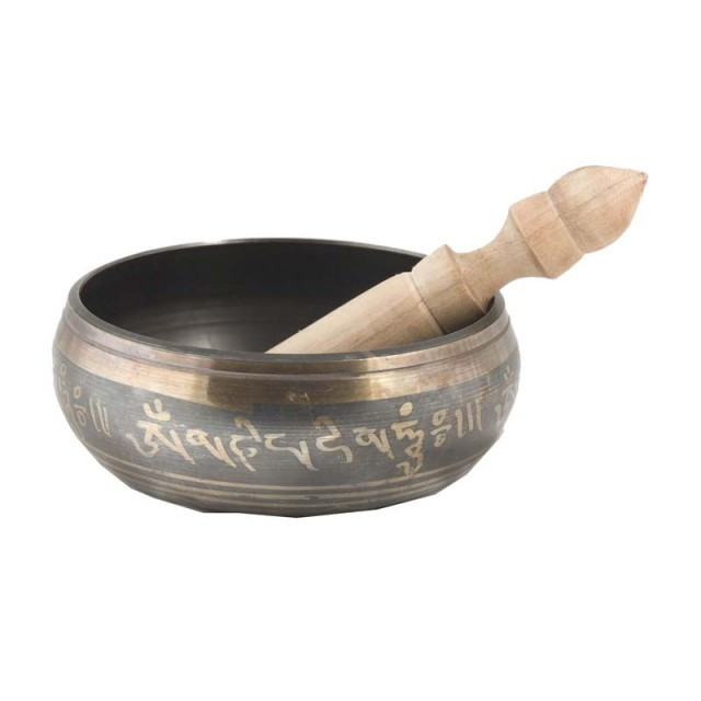 Чаша, що співає, з перехрестям ваджрів 6х14 см коричнева (1741)