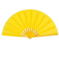 Віяло ручне для танців і спорту 33х61 см жовте (В4789)