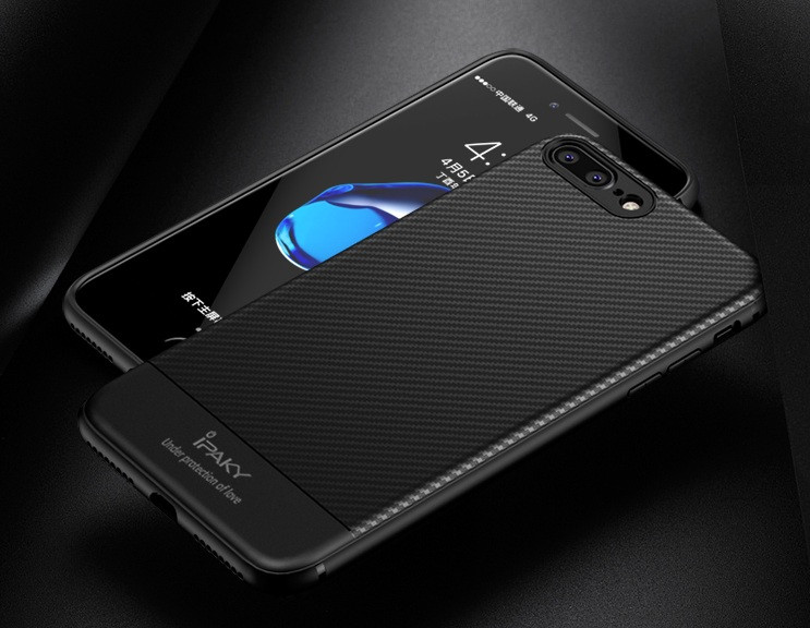 Чехол Ipaky Carbon Fiber для iPhone X / XS, фото 1