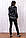 Стильний атласний батальний спортивний костюм жіночий Туреччина на блискавці XS S M L XL чорний, фото 4