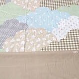 Сатин з клаптевими хмарками, ширина 160 см, фото 5