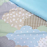 Сатин з клаптевими хмарками, ширина 160 см, фото 4