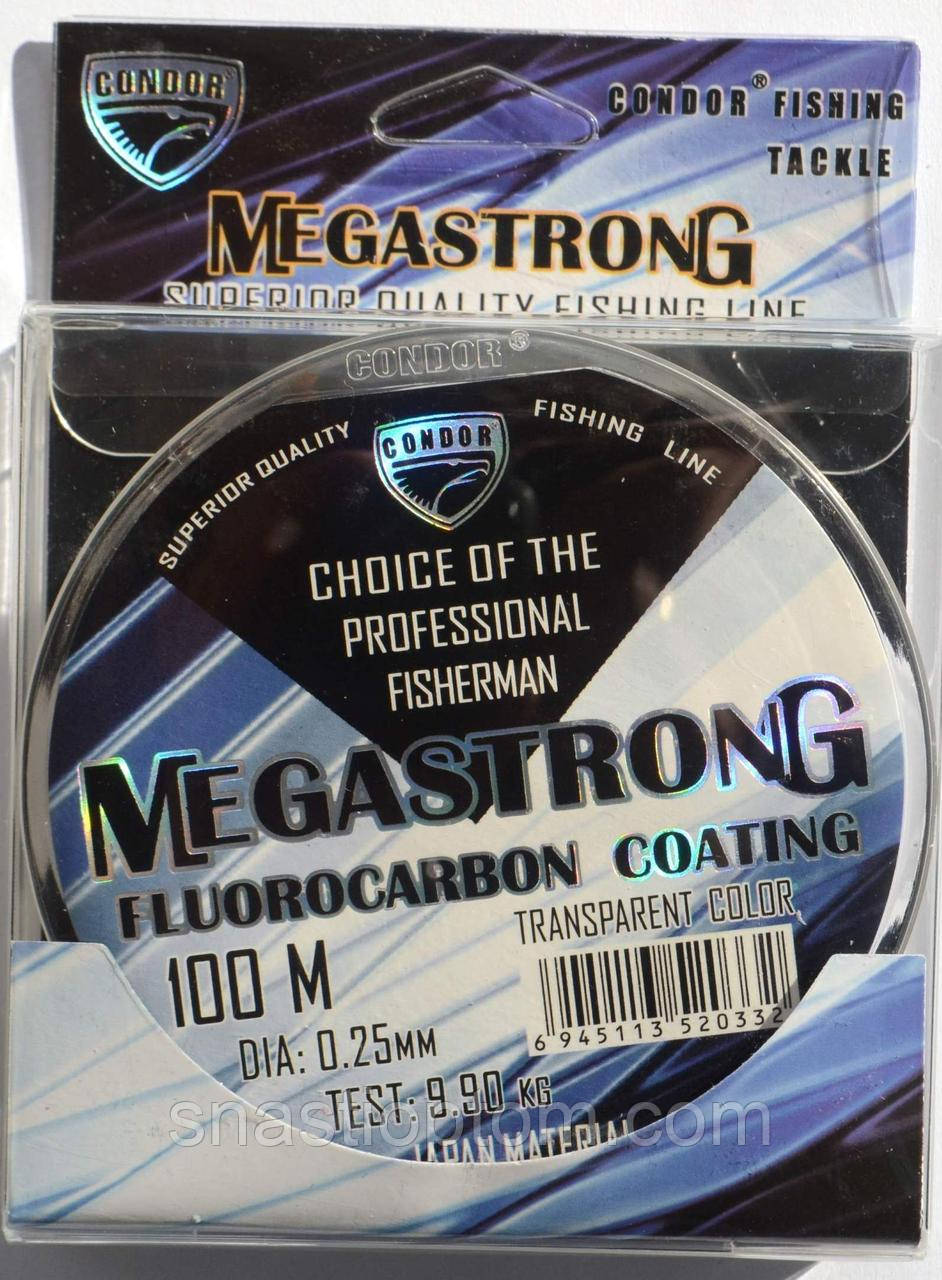 Волосінь Condor MegaStrong Fluorocarbon Coating, 0,25 мм, 100м.