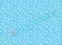 Фетр з принтом СНІЖИНКИ НА БЛАКИТНОМУ, 22x30 см, корейський м'який 1.2 мм