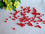 Перли червоні 0.6 см. Вага паковання 100 г — приблизно 1000 шт., фото 3