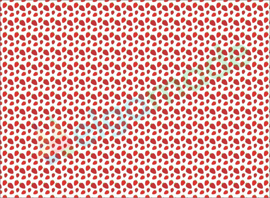 Фетр з принтом ПОЛУНИЦЯ, 22x30 см, корейський м'який 1.2 мм