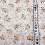 Сатин з маленькими ніжними букетами квітів, ширина 160 см, фото 3