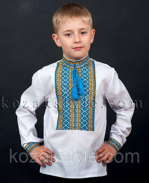Сорочка з українським орнаментом для хлопчика - фото 1 - id-p601231639