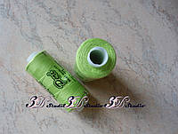 Нитки швейні N 077 салатові 100% поліестер 400 ярдів