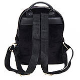 Рюкзак жіночий оксамитовий (чорний), фото 4