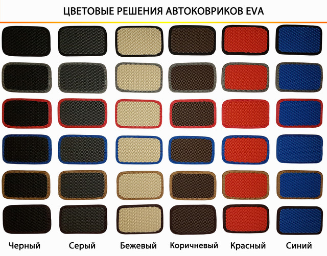 цвет автомобильных ковриков EVA