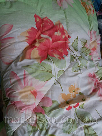 Тепла ковдра з овечої вовни 195х215. бавовна. Кольори різні., фото 1