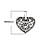 Підвіски металеві Finding Кулон шарм серце Античне срібло 16 мм x 15 мм yw0001-69, фото 2