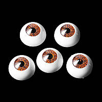 Глаз, ABS Пластик, Фурнитуры для изготовления кукол, Оранжевый, 16 мм