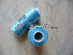 Нитки швейні №055 блакитний 100% поліестер 400 ярдів